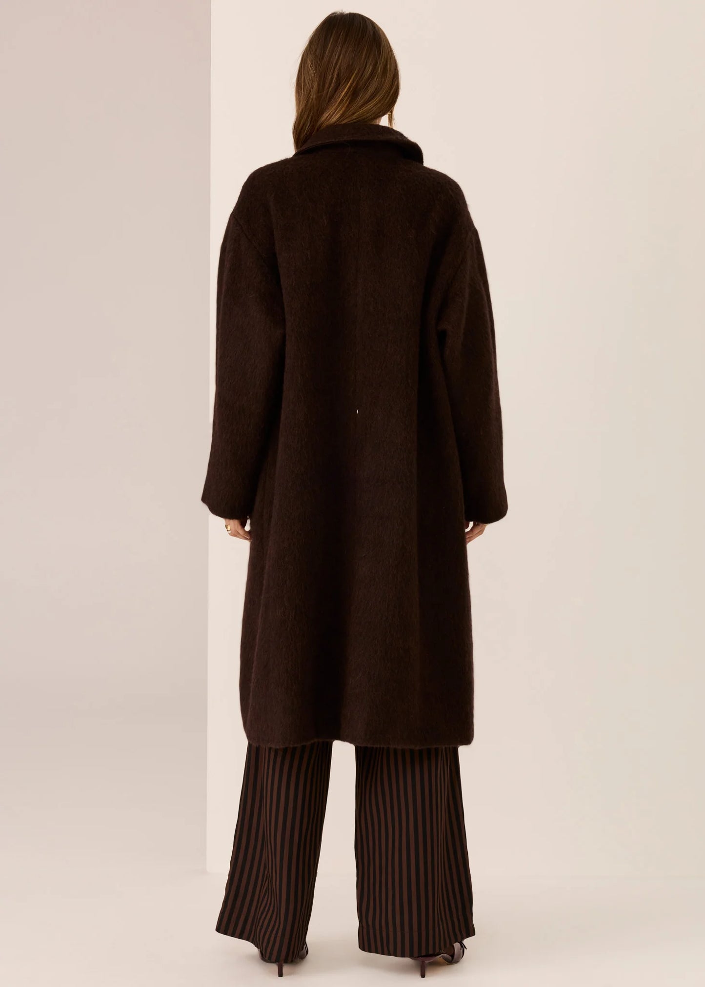 POL Mirren Long Coat - Cola