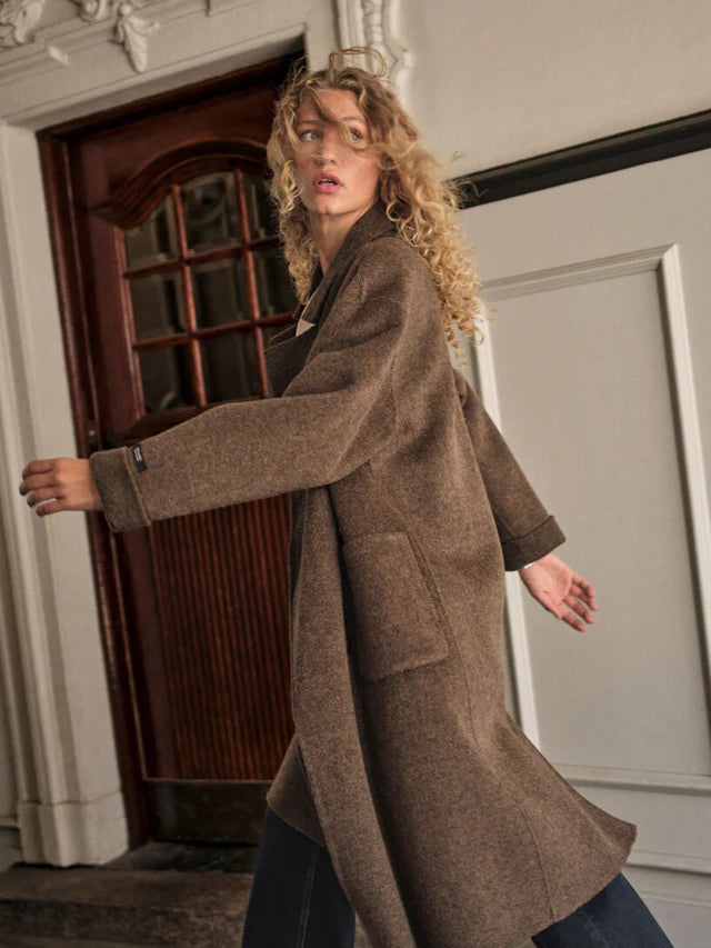 Mos Mosh - Lucca Barkley Wool Coat - Slate Black