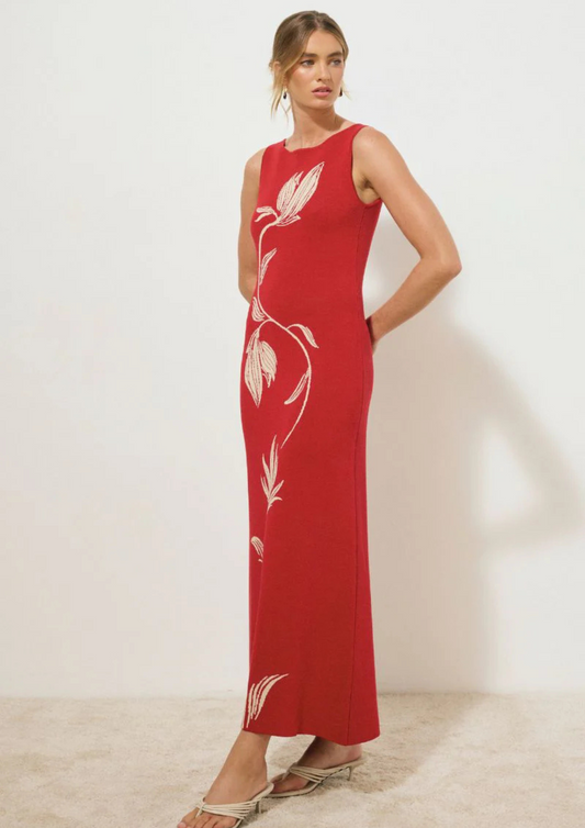Mon Renn Tresor Knit Dress - Rose Red