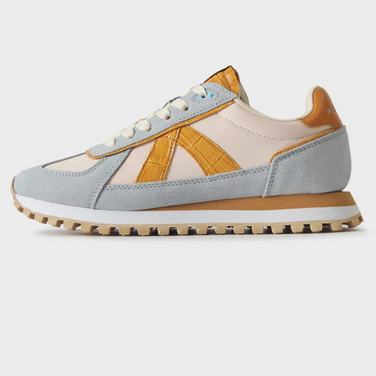 ASFVLT -Gate Shoe Blue Beige Cognac Croc