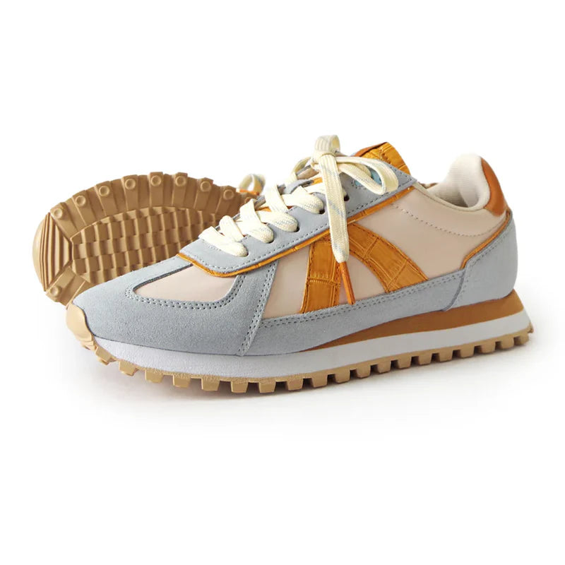 ASFVLT -Gate Shoe Blue Beige Cognac Croc