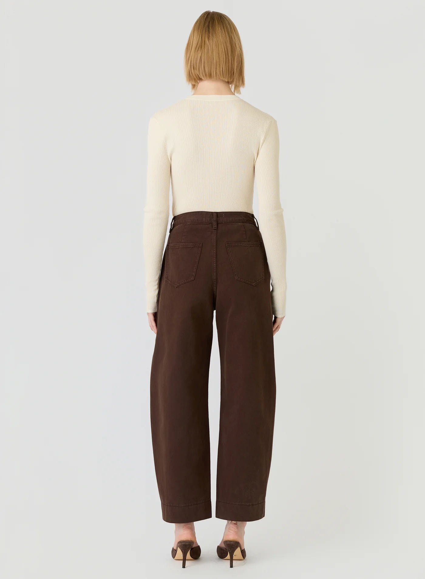 Esmaee - Mayfair Barrel Jean - Chocolate