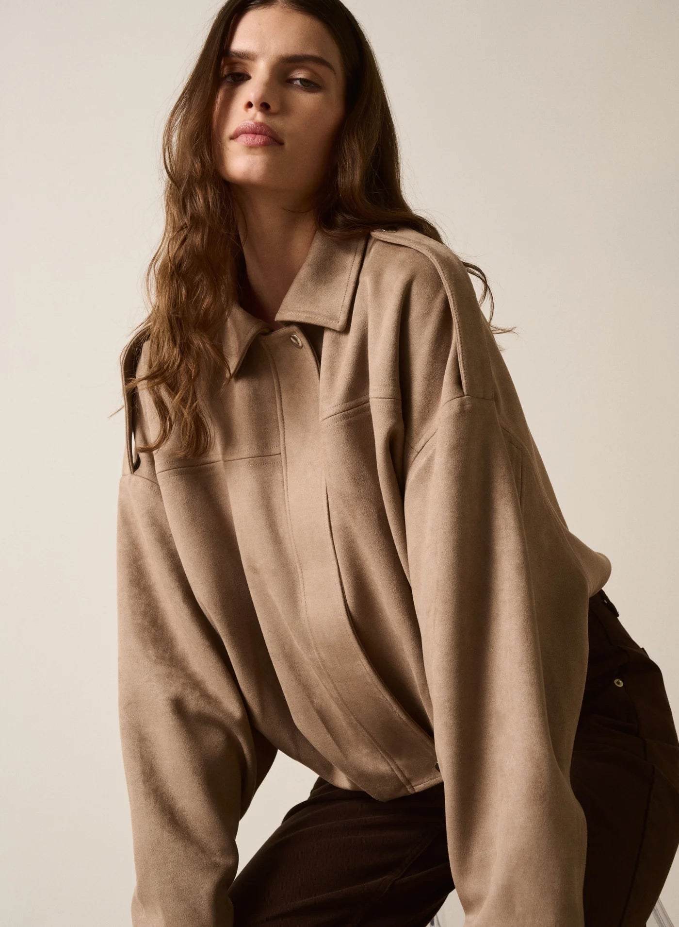 Esmaee Stable Bomber Jacket - Mushroom