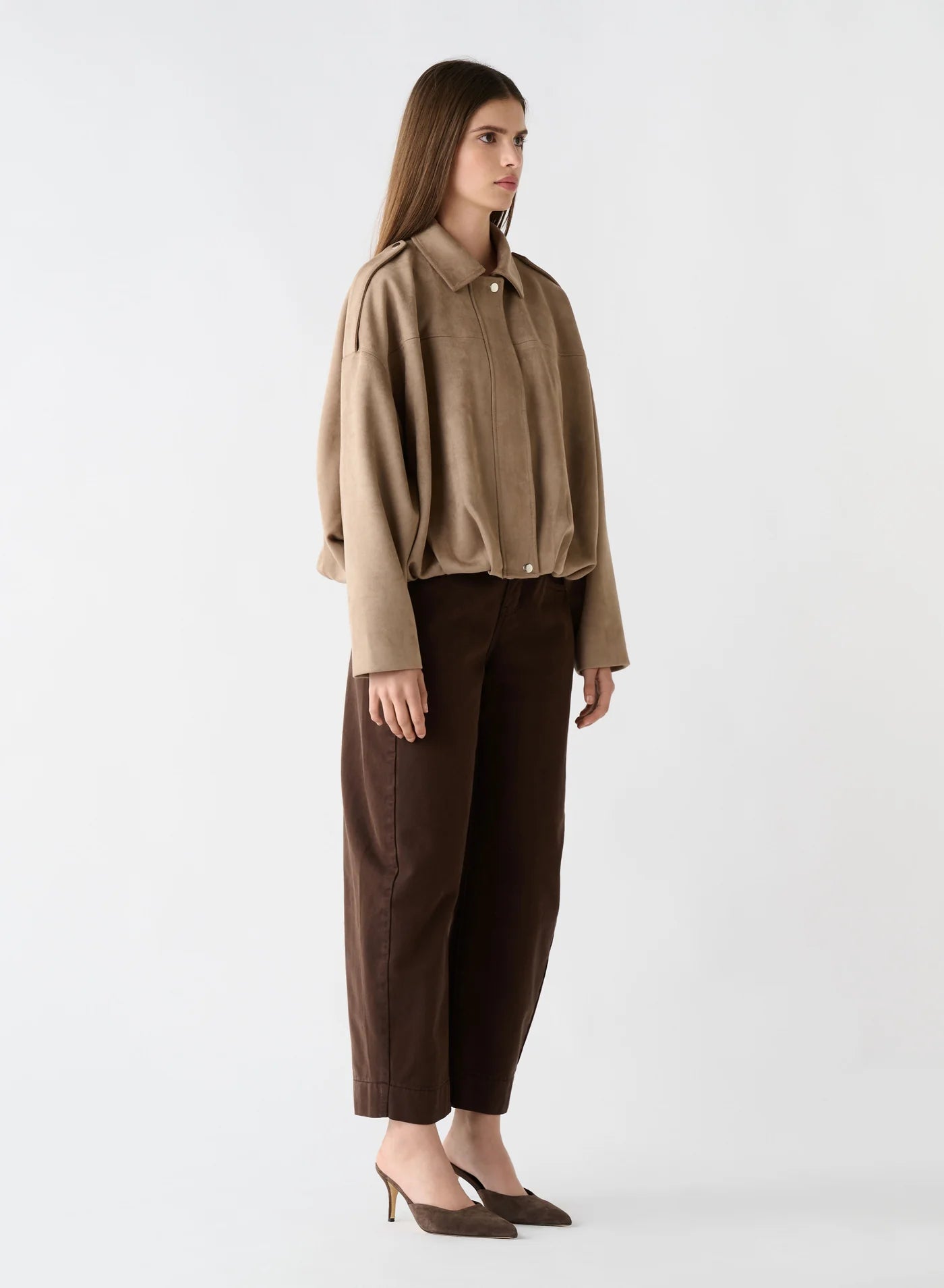 Esmaee Stable Bomber Jacket - Mushroom