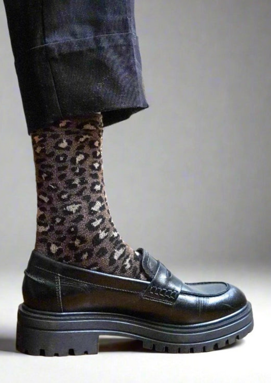 KLUE - Glitter Leopard Socks
