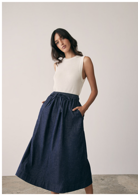 Esmaee Revival Denim Skirt