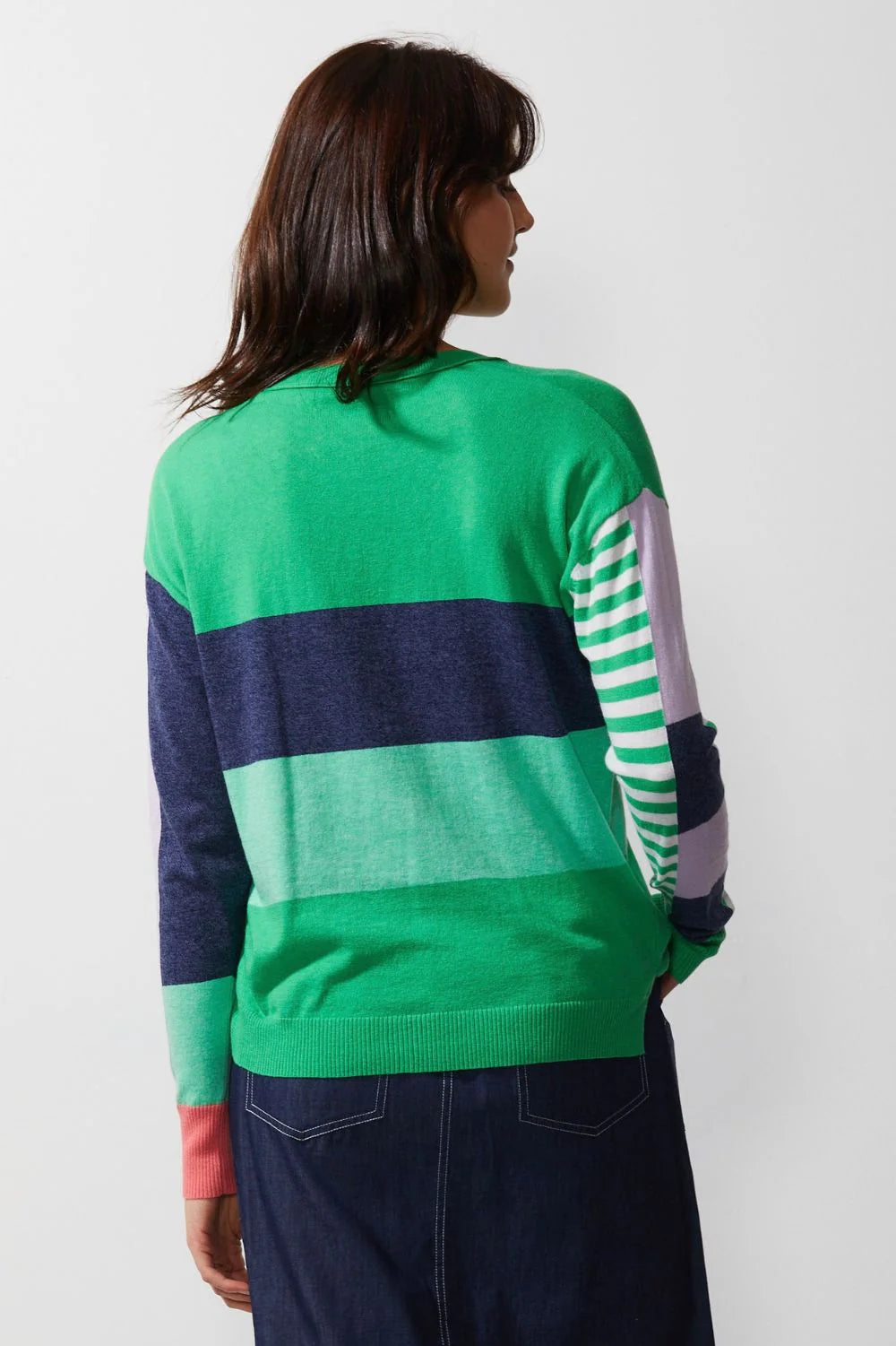 Zaket & Plover Diagonal Stripe Jumper - Frog ZP6615