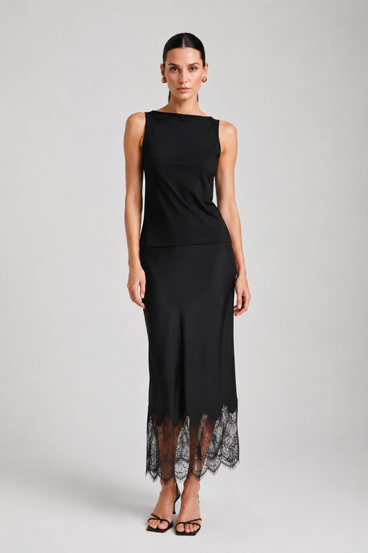 Madison Luella Black lace Skirt