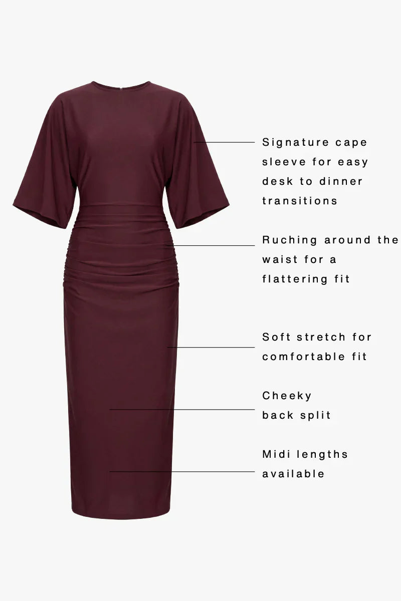 Suboo Ivy Cape Sleeve Maxi Mulberry