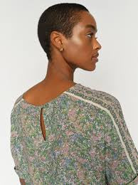 Mos Mosh Palma Flowish Orchid Blouse Green