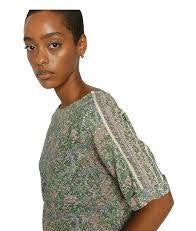 Mos Mosh Palma Flowish Orchid Blouse Green