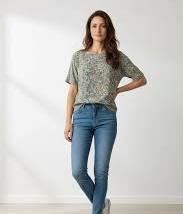 Mos Mosh Palma Flowish Orchid Blouse Green