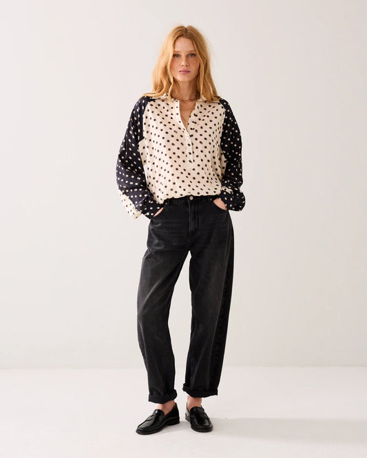 Summum Top Blury Dots Ivory