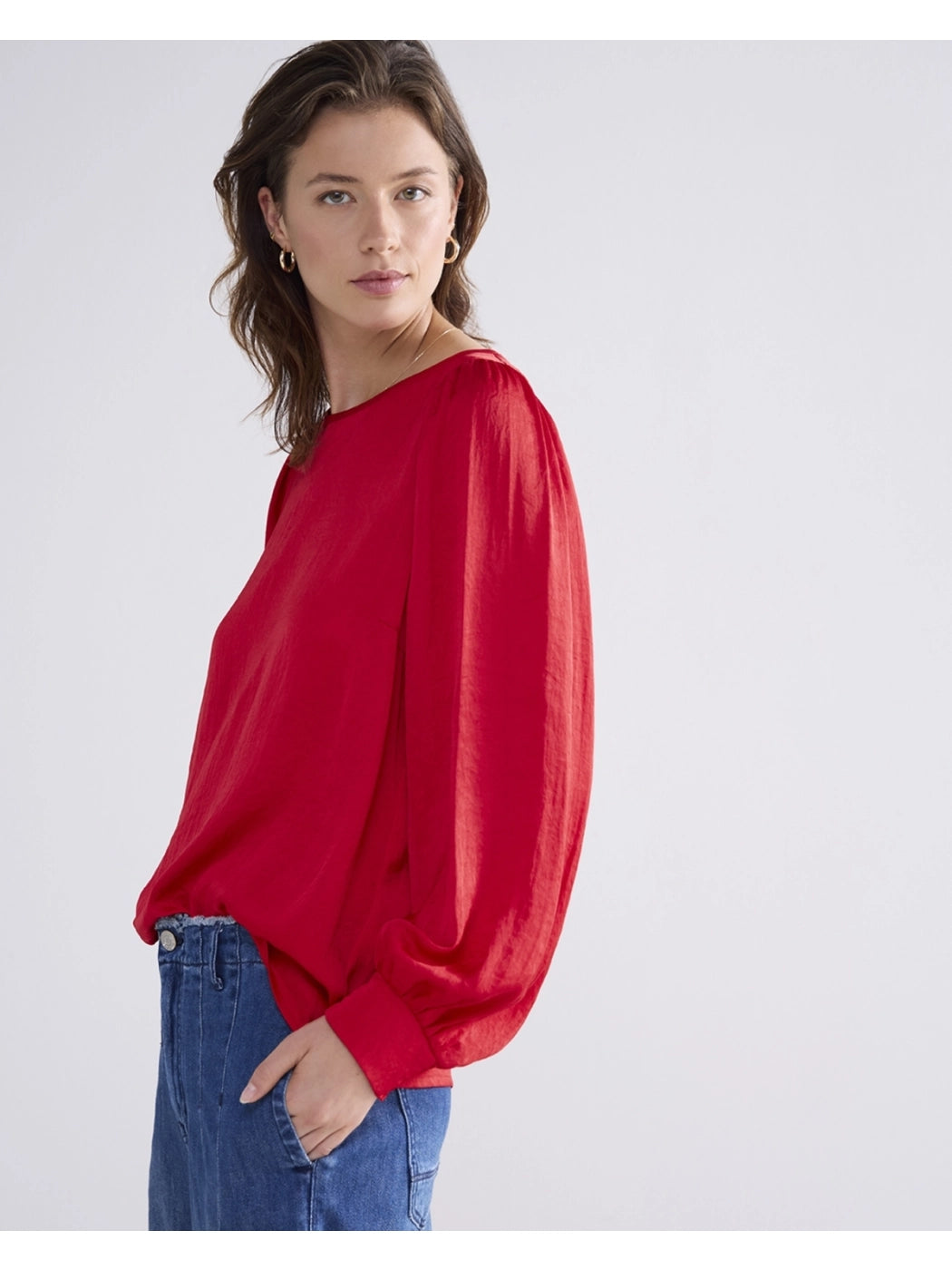 Summum Tie Dye Georgette Top Red