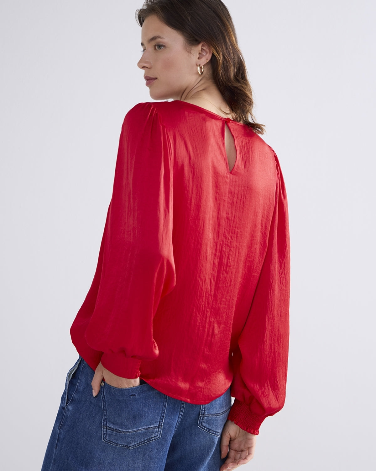 Summum Tie Dye Georgette Top Red