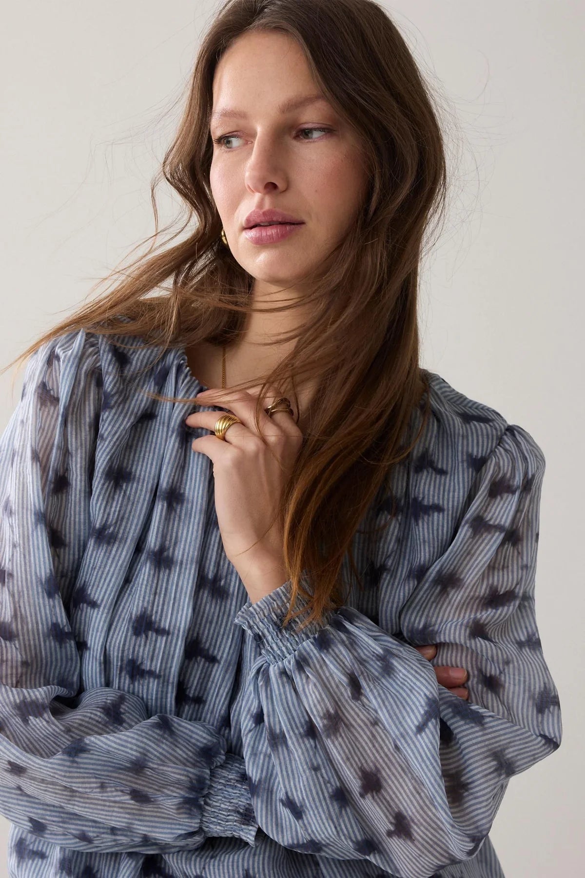 Summum Blouse Tie Dye Stripe