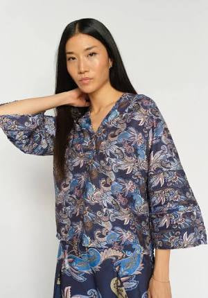 Mos Mosh Paisley Blouse Blue