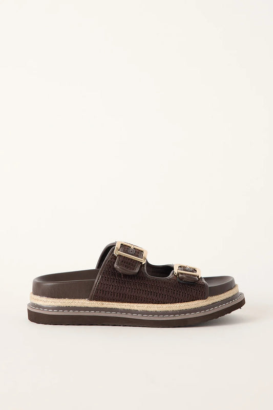 Billini Alder Slide Chocolate Crochet