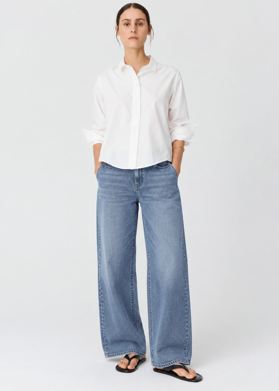 POL Elina Two Way Shirt - White