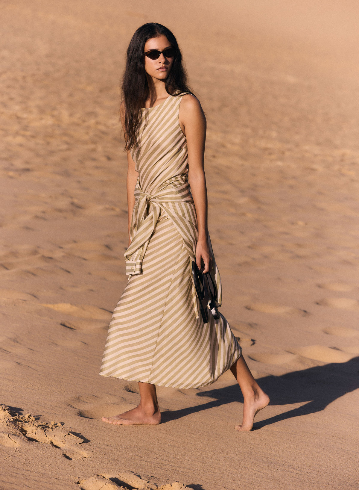 Esmaee Sahara Maxi Dress - Sage Stripe - view 2