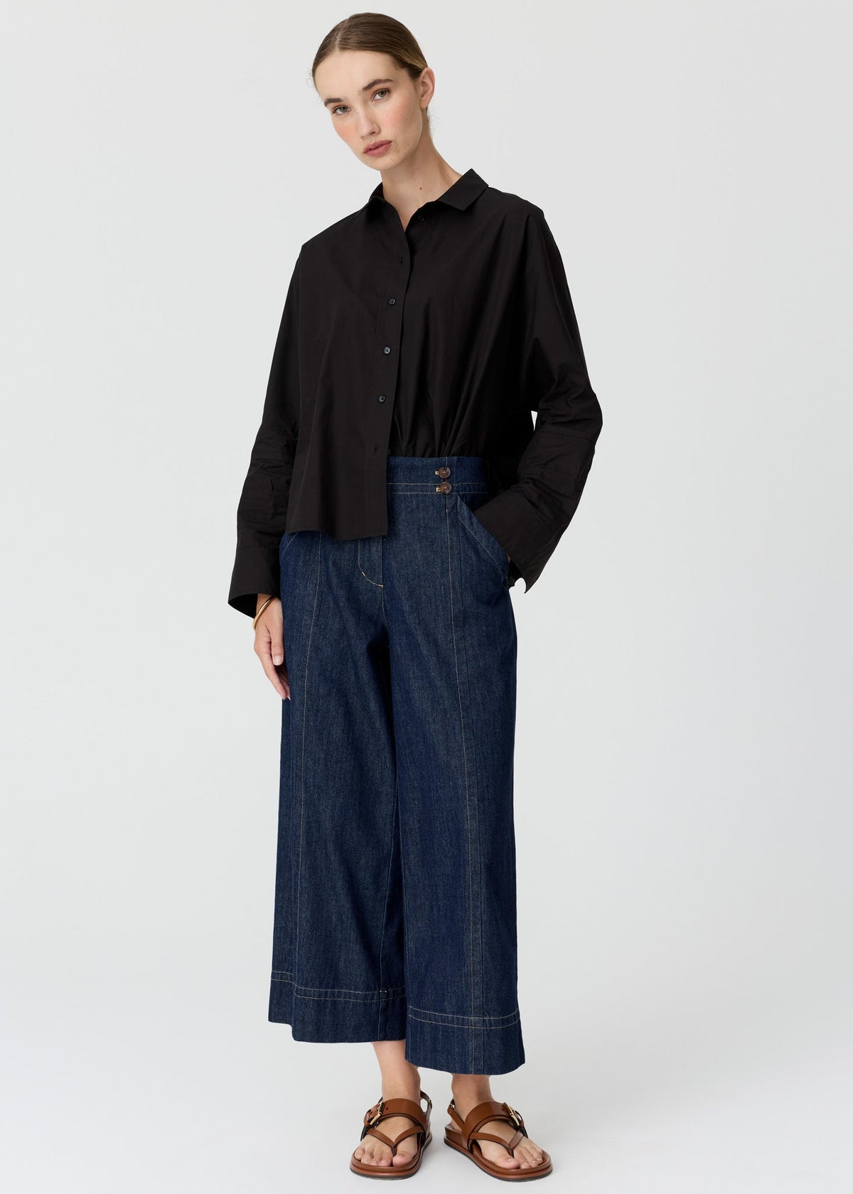 POL Elina Two Way Shirt Black view 1