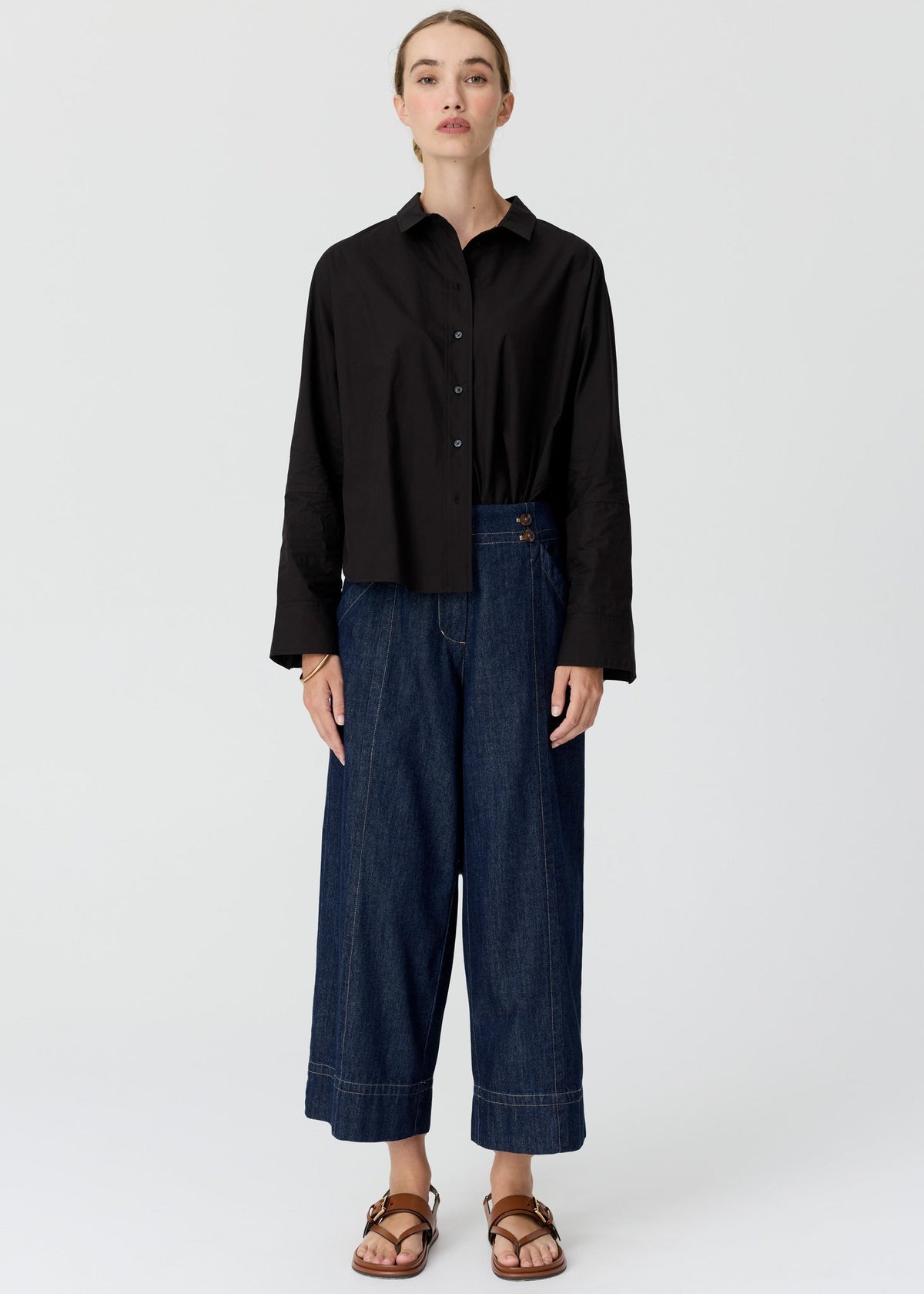 POL Elina Two Way Shirt Black view 3
