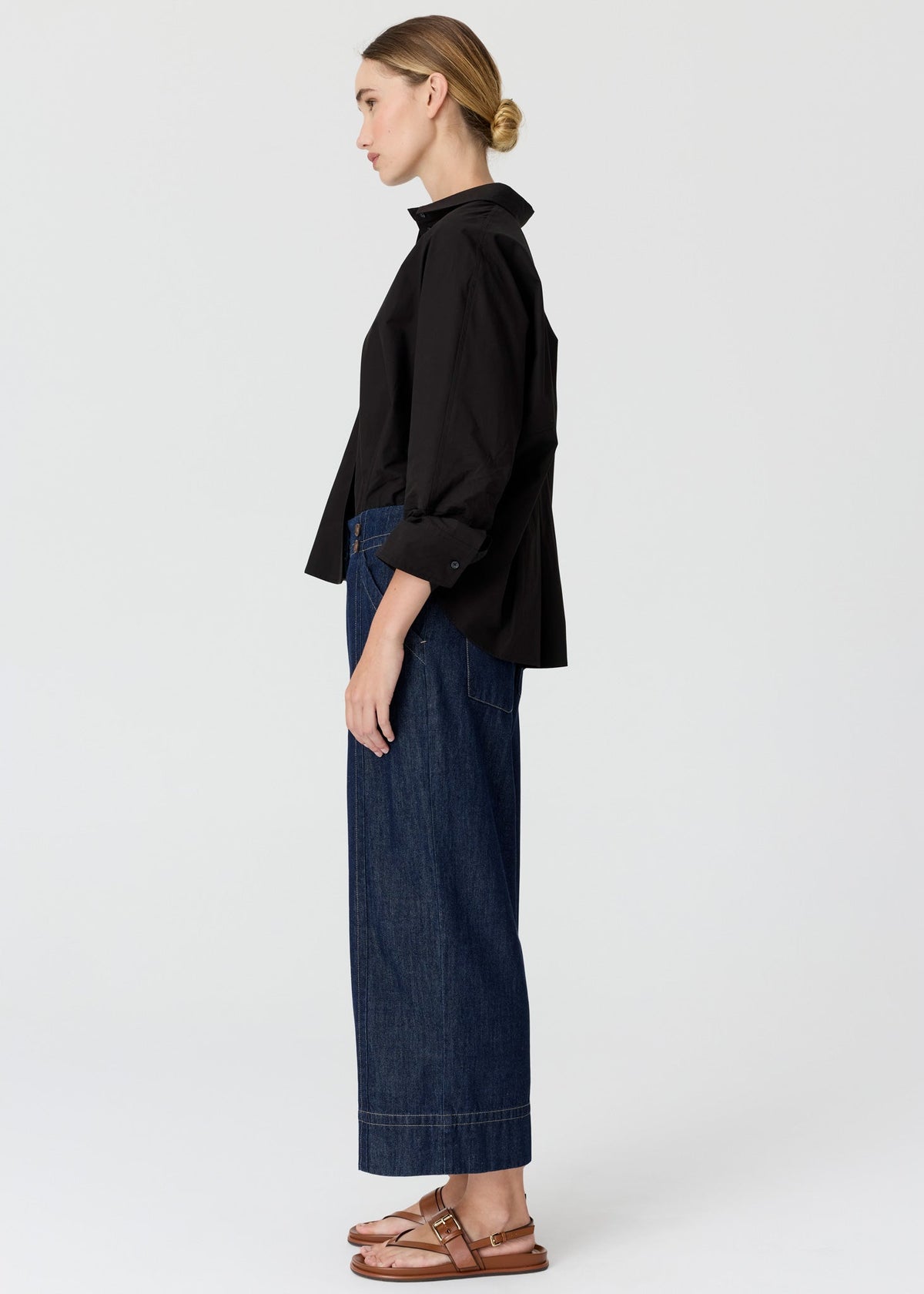 POL Elina Two Way Shirt Black view 4