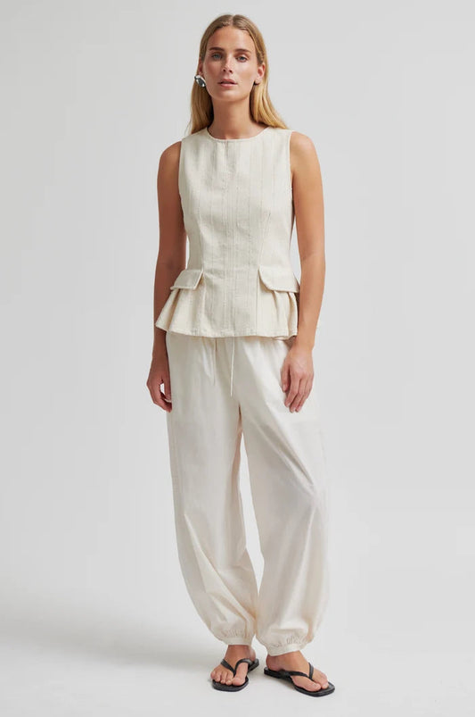 Second Female Avida Cuff Relaxed Pant – Eggnog
