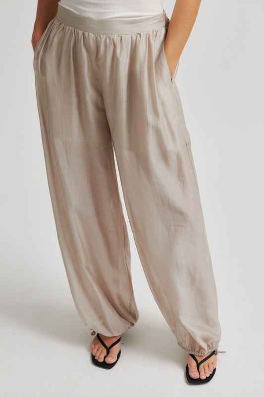 Second Female Hidie Sheer Tie Detail Pant – Plaza Taupe