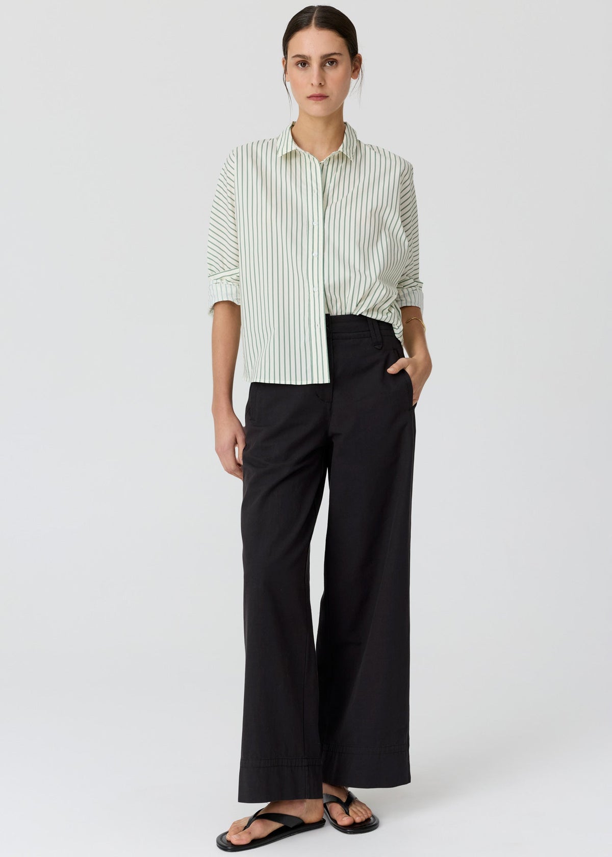 POL Botanica Two Way Stripe Shirt front view
