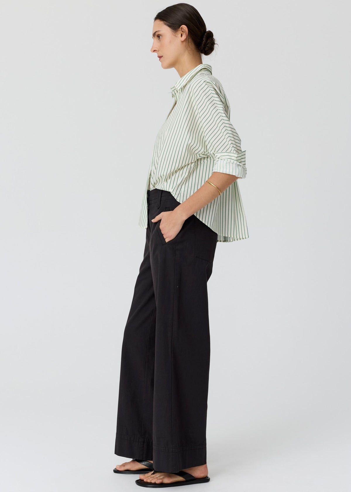 POL Botanica Two Way Stripe Shirt side view