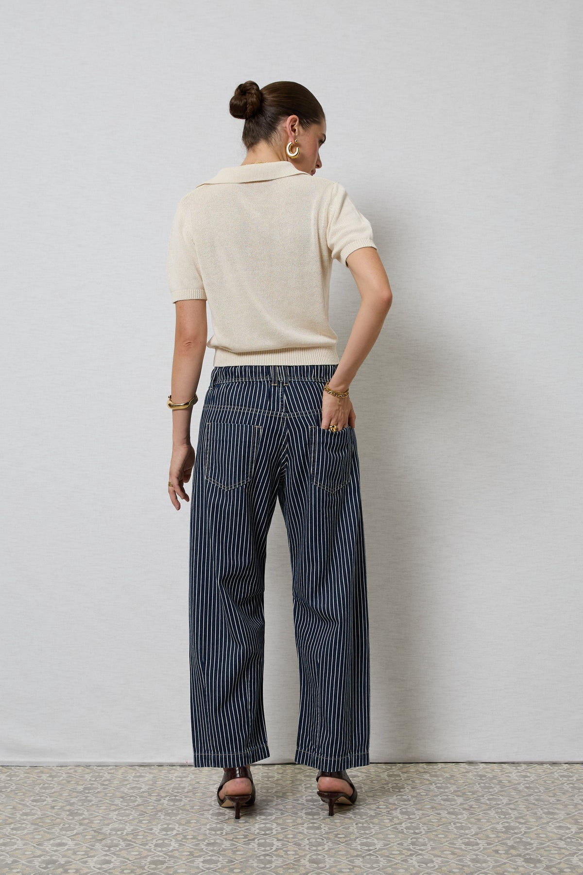 Dricoper Active Indigo Stripe Barrel Jeans – view 2